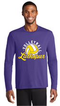 Long Sleeve Performance Tee / Purple / Larkspur Middle School Volleyball