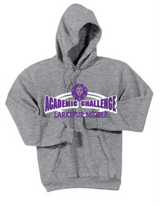 Fleece Hooded Sweatshirt _/ Ash Gray / Larkspur Academic Challenge