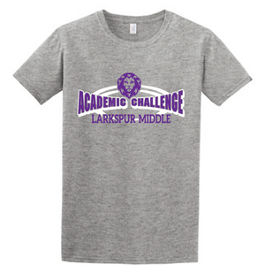 Tri-Blend Short Sleeve T-Shirt (Youth & Adult) / Heather Grey / Larkspur Academic Challenge