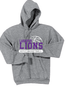 Fleece Hooded Sweatshirt / Ash Gray / Larkspur Basketball