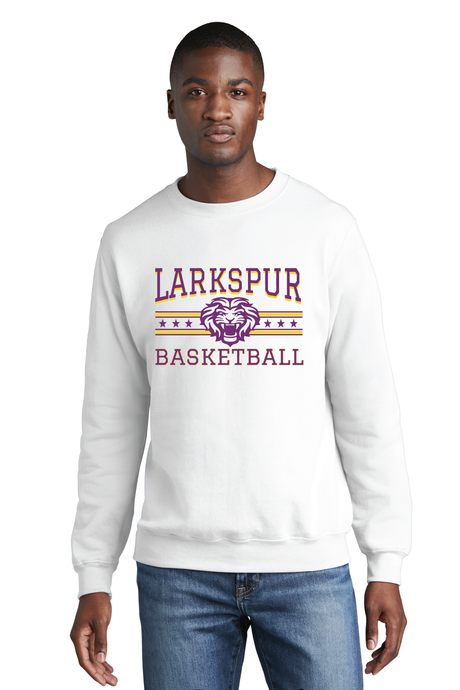 Core Fleece Crewneck Sweatshirt / White / Larkspur Middle Boys Basketball