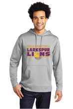 Performance Fleece Pullover Hooded Sweatshirt / Silver / Larkspur Middle Girls Basketball