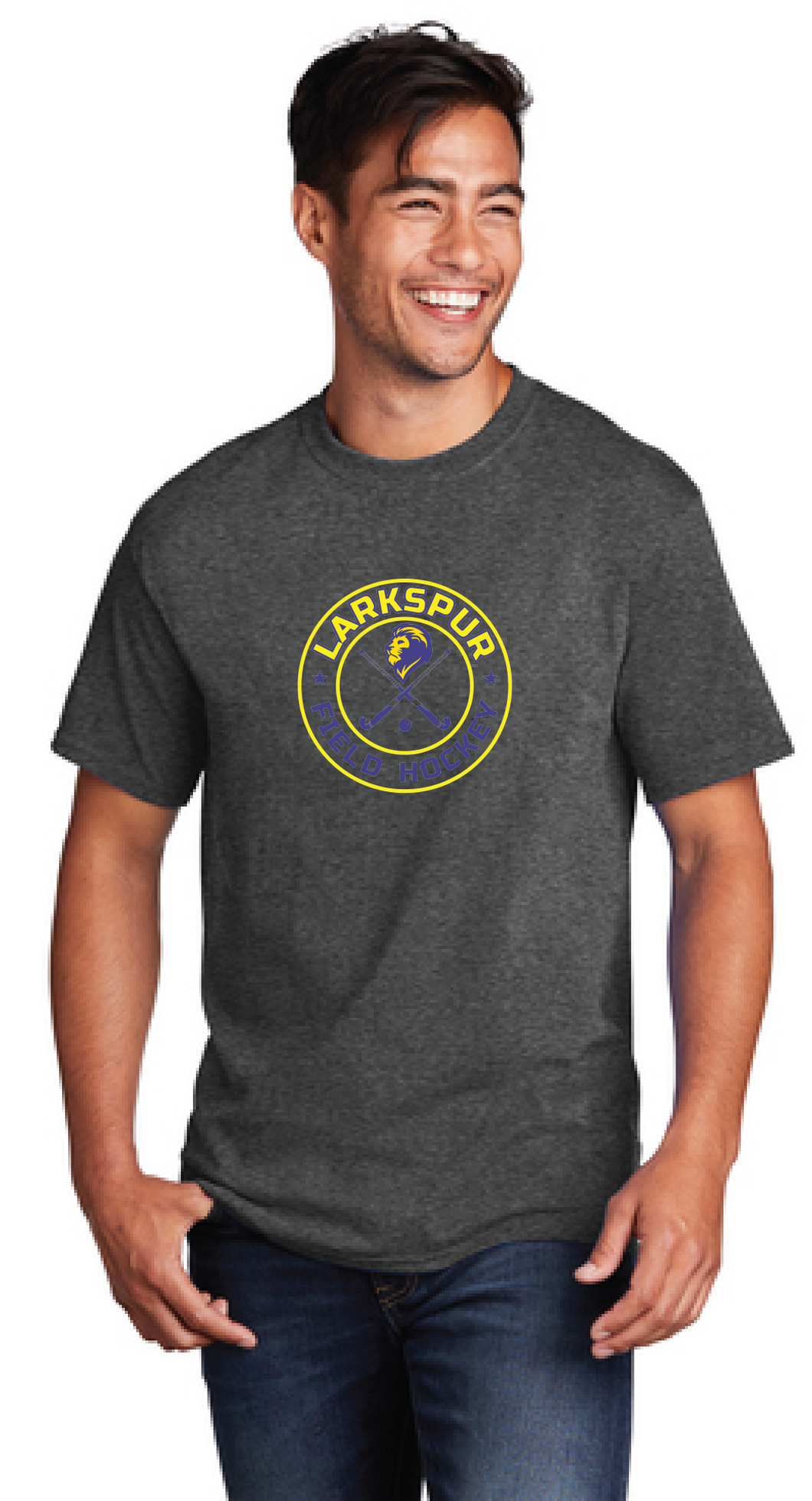 Core Cotton Tee (Youth & Adult) / Graphite Heather / Larkspur Middle School Field Hockey