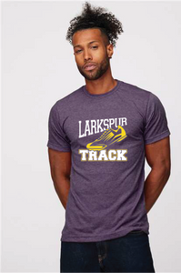 Unisex Poly-Rich T-Shirt / Heather Purple / Larkspur Middle School Boys Track