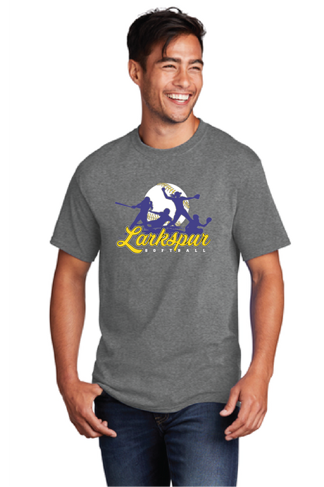 Core Cotton Tee (Youth & Adult) / Graphite Heather / Larkspur Middle School Softball