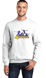 Core Fleece Crewneck Sweatshirt (Youth & Adult) / White / Larkspur Middle School Softball