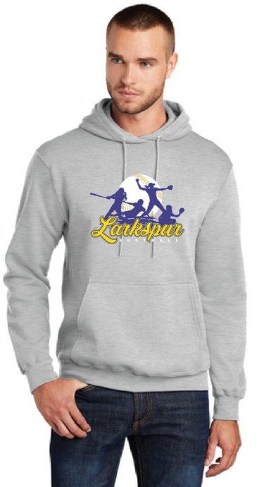 Core Fleece Pullover Hooded Sweatshirt (Youth & Adult) / Ash / Larkspur Middle School Softball
