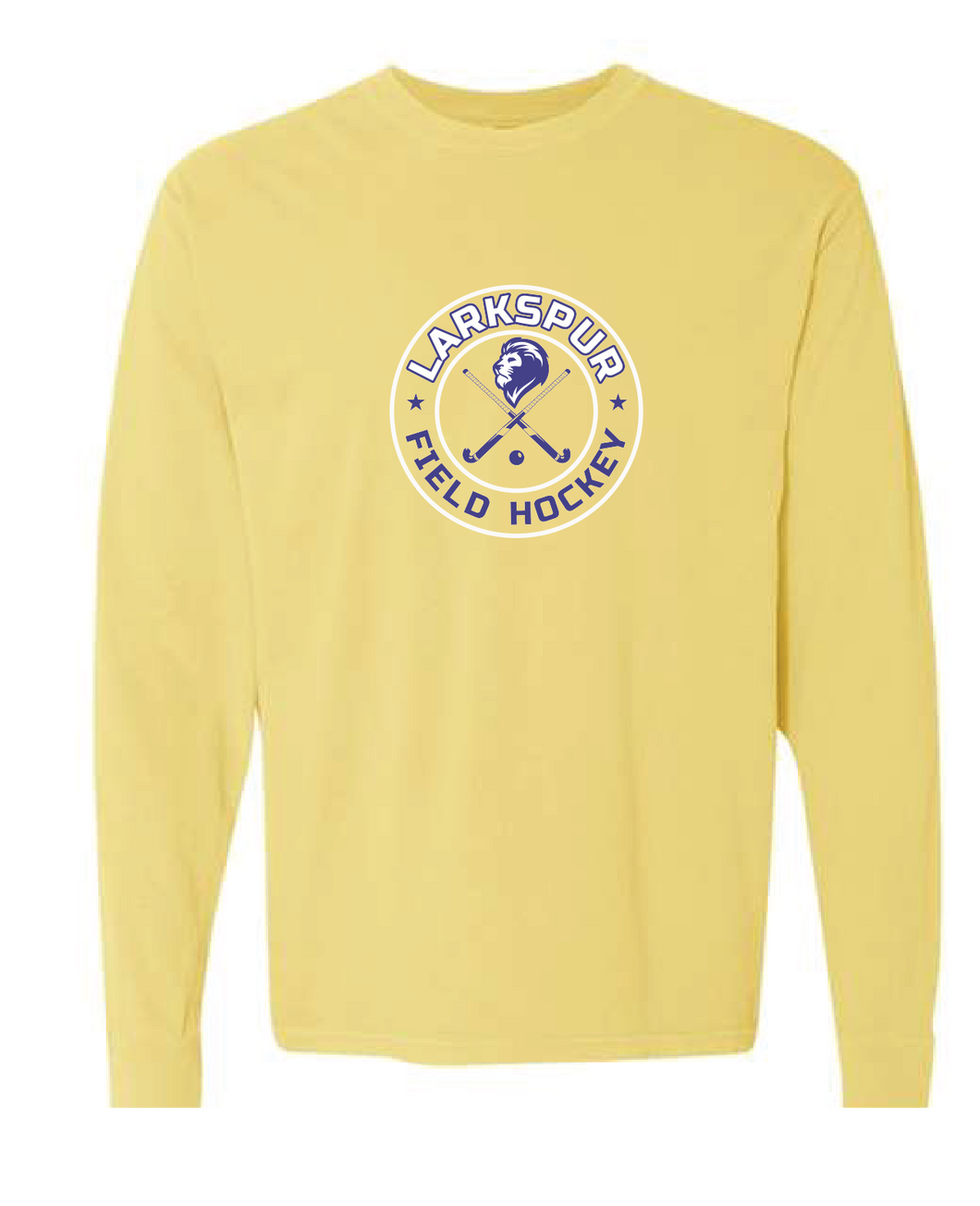 Heavyweight Ring Spun Long Sleeve Tee / Butter / Larkspur Middle School Field Hockey