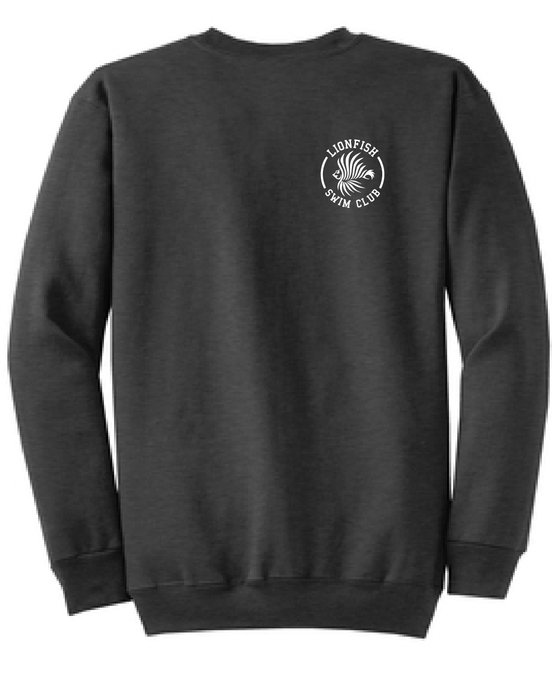 Core Fleece Crewneck Sweatshirt / Charcoal / Lionfish Swim Club