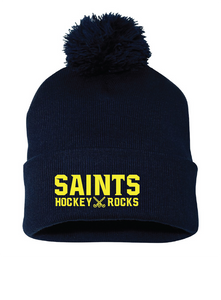 Pom Beanie / Navy / Saints Field Hockey-[product_collection]