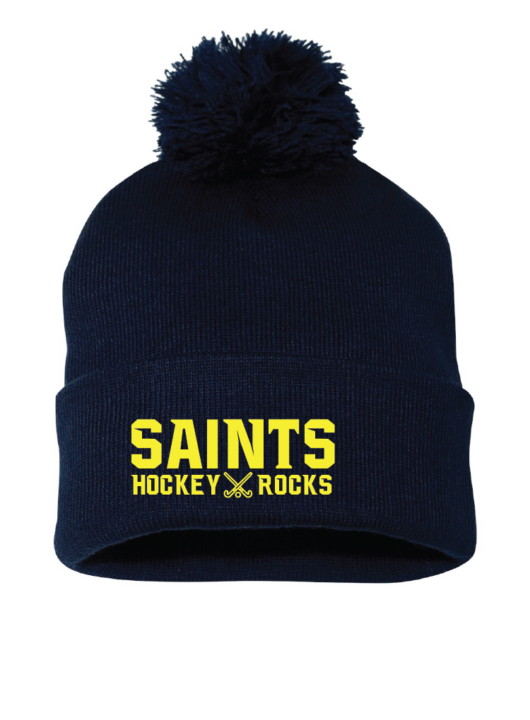 Pom Beanie / Navy / Saints Field Hockey-[product_collection]