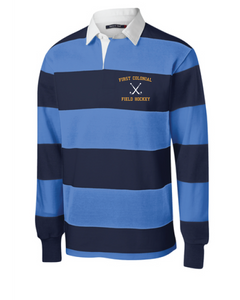Classic Long Sleeve Rugby Polo / True Navy & Carolina Blue / FC Field Hockey - Fidgety