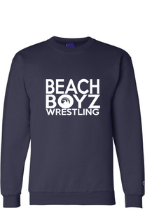 Fleece Crew Neck Sweatshirt / Navy / Beach Boyz Wrestling
