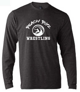 Long Sleeve Softstyle T-Shirt / Charcoal Gray / Beach Boyz Wrestling