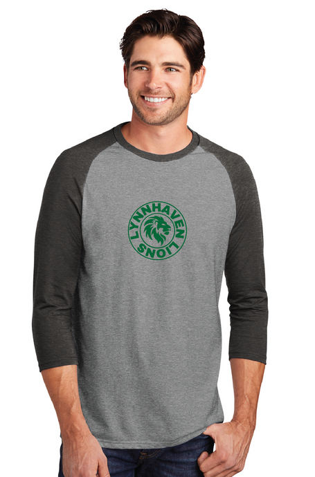 Perfect Tri 3/4-Sleeve Raglan / Grey Black / Lynnhaven Elementary Staff