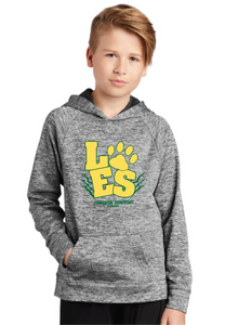 Electric Heather Fleece Hooded Pullover (Youth & Adult) / Black Electric / Lynnhaven Elementary