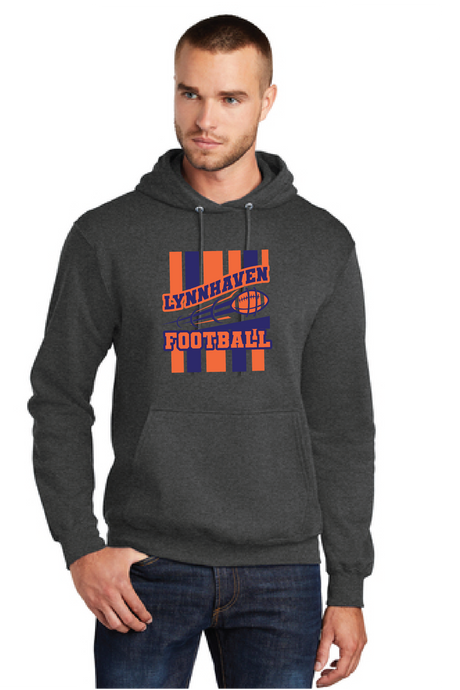 Core Fleece Pullover Hooded Sweatshirt (Youth & Adult) / Charcoal / Lynnhaven Football