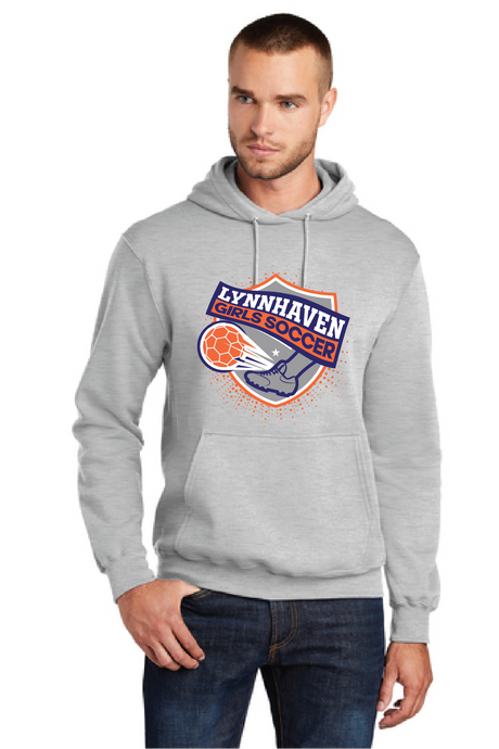 Core Fleece Pullover Hooded Sweatshirt (Youth & Adult) / Athletic Heather / Lynnhaven Girls Soccer
