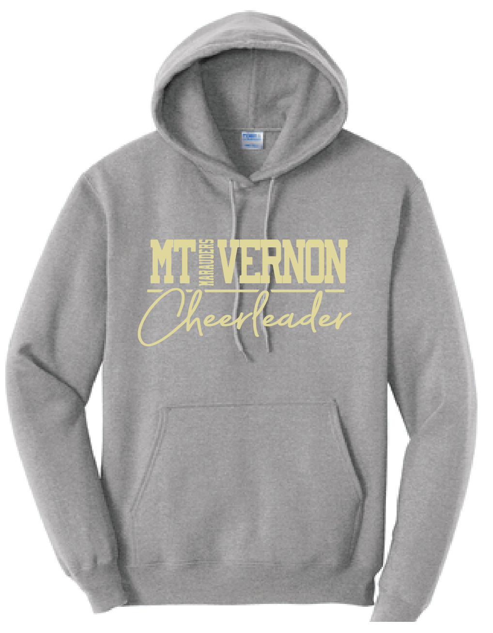 Fleece Hooded Sweatshirt / Athletic Heather / Mt. Vernon Cheer