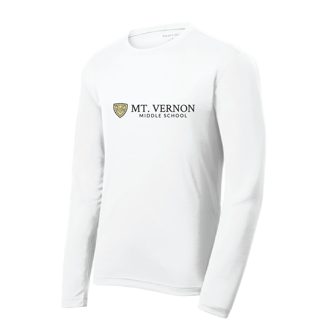 Long Sleeve PosiCharge Performance Tee / White / Mt. Vernon