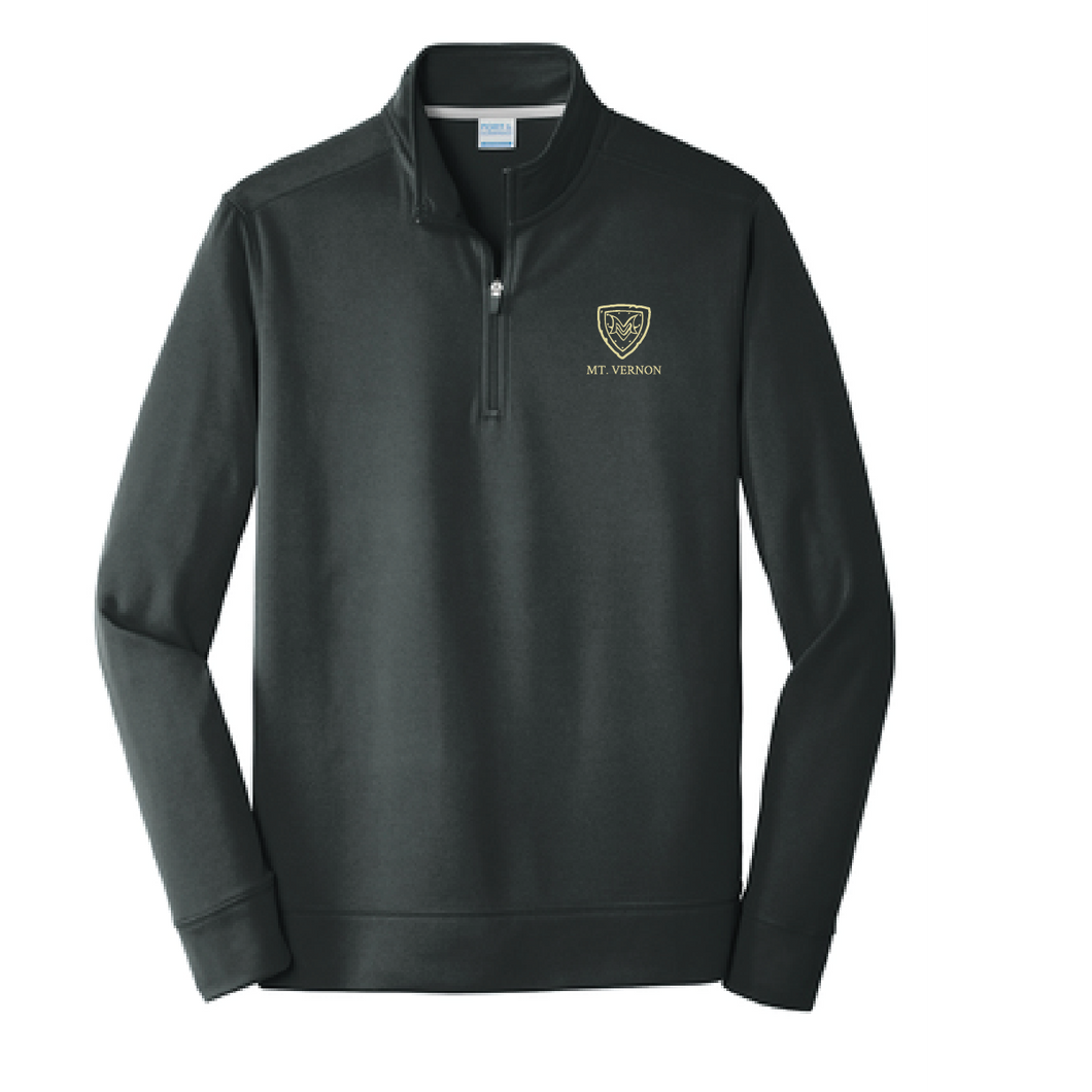 Performance Fleece 1/4-Zip Pullover Sweatshirt / Black / Mt. Vernon