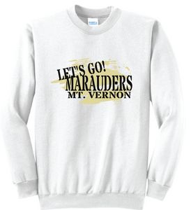 Go Marauders - Core Fleece Crewneck Sweatshirt / White / Mt. Vernon
