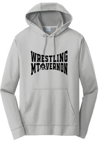 Performance Fleece Hooded Sweatshirt / Silver / Mt. Vernon Wrestling