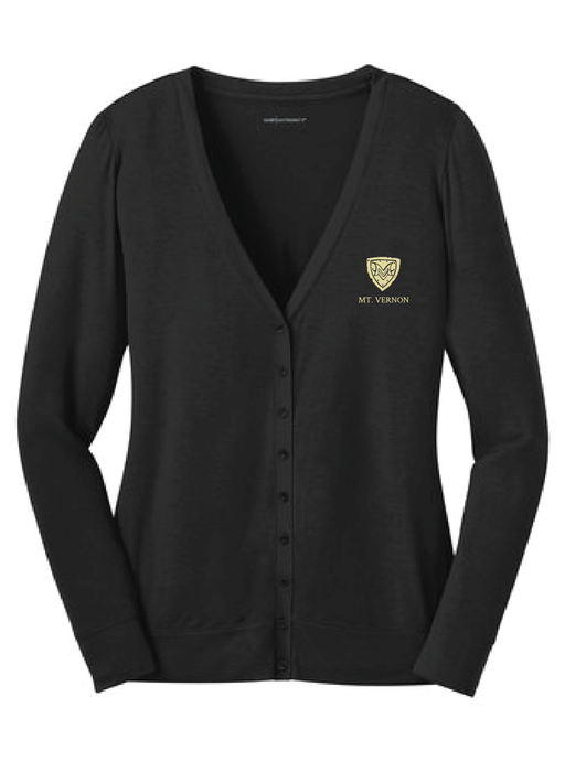 Ladies Concept Cardigan with Buttons / Black / Mt. Vernon Staff