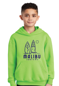Core Fleece Pullover Hooded Sweatshirt (Youth & Adult) / Neon Green / Malibu Elementary