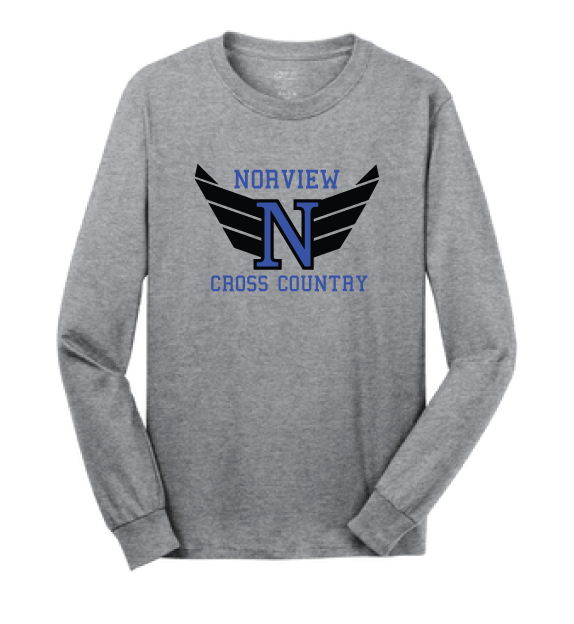 Softstyle Long Sleeve T-Shirt / Sport Gray / Norview CC - Fidgety
