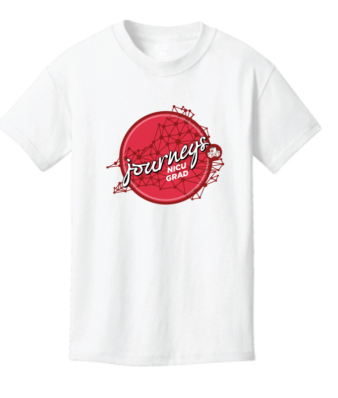 NICU Grad Cotton T-Shirt / White / CHKD NICU - Fidgety