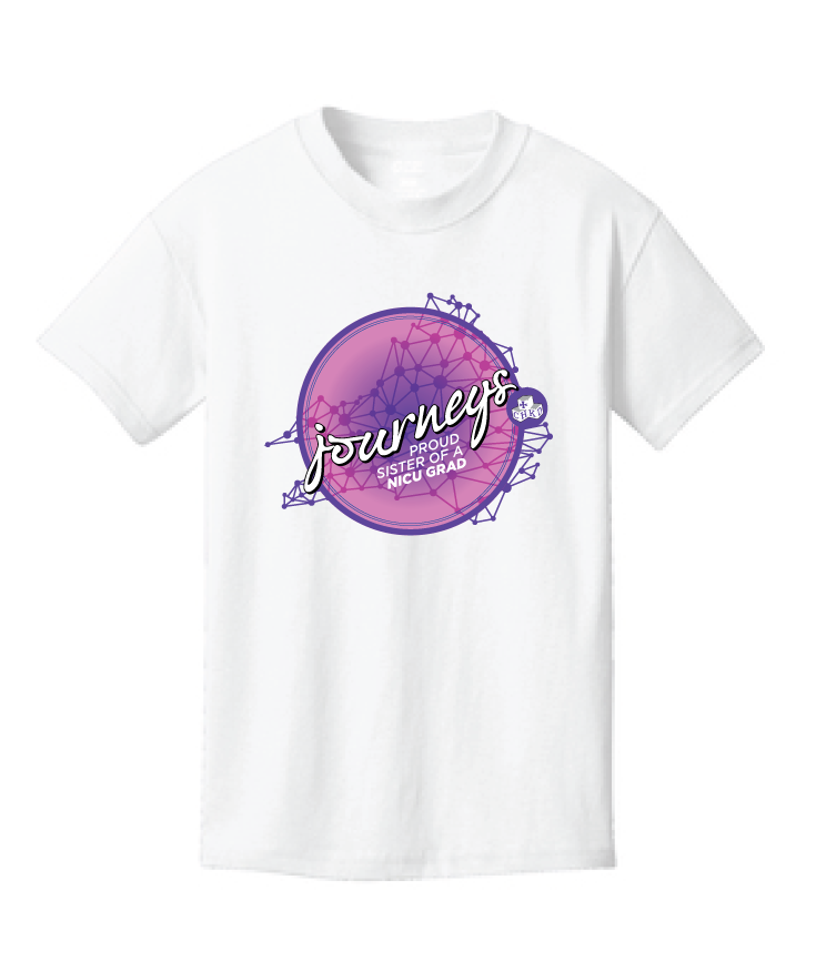 NICU Sister Cotton T-Shirt / White / CHKD NICU - Fidgety