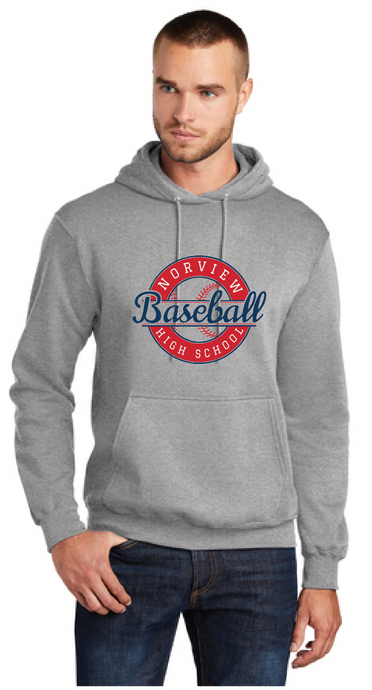 Fleece Pullover Hooded Sweatshirt / Athletic Heather  / Norview High School Baseball