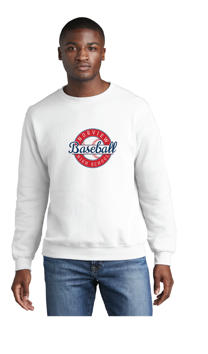 Core Fleece Crewneck Sweatshirt / White / Norview High School Baseball