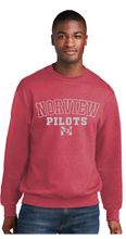 Core Fleece Crewneck Sweatshirt / Heather Red / Norview High School Baseball