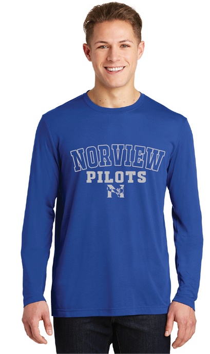 Long Sleeve Cotton Touch Tee / Royal / Norview High School Baseball