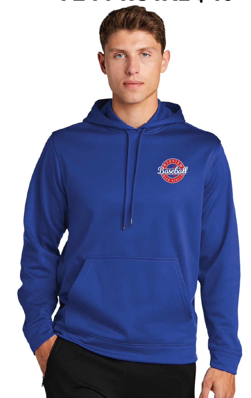 Fleece Hooded Pullover / Royal / Norview High School Baseball