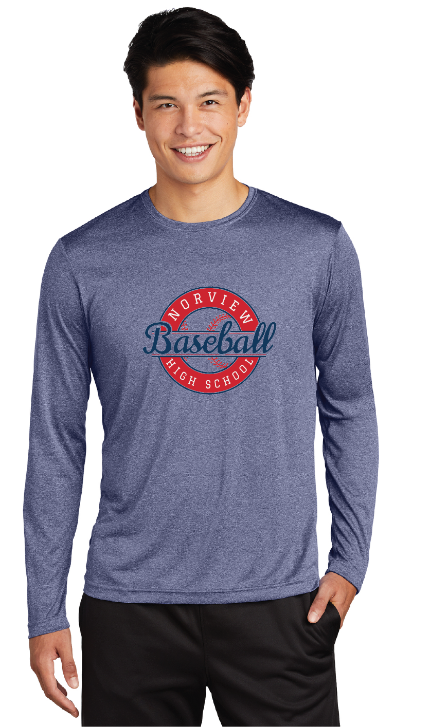 Long Sleeve Heather Contender Tee / Navy Heather / Norview High School Baseball