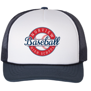 Foam Trucker Cap / White/Navy / Norview High School Baseball