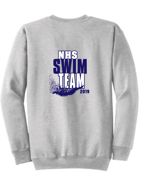 Crew neck Sweatshirt (Youth & Adult) / Ash Gray /Norview Swim