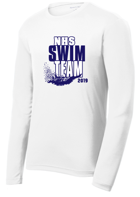 Dri-fit Performance Long Sleeve Shirt / White / Norview Swim