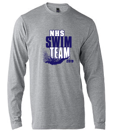 Long Sleeve Softstyle T-Shirt / Athletic Gray / Norview Swim