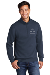 Fleece 1/4-Zip Pullover Sweatshirt / Navy / ODU Parks, Recreation and Tourism