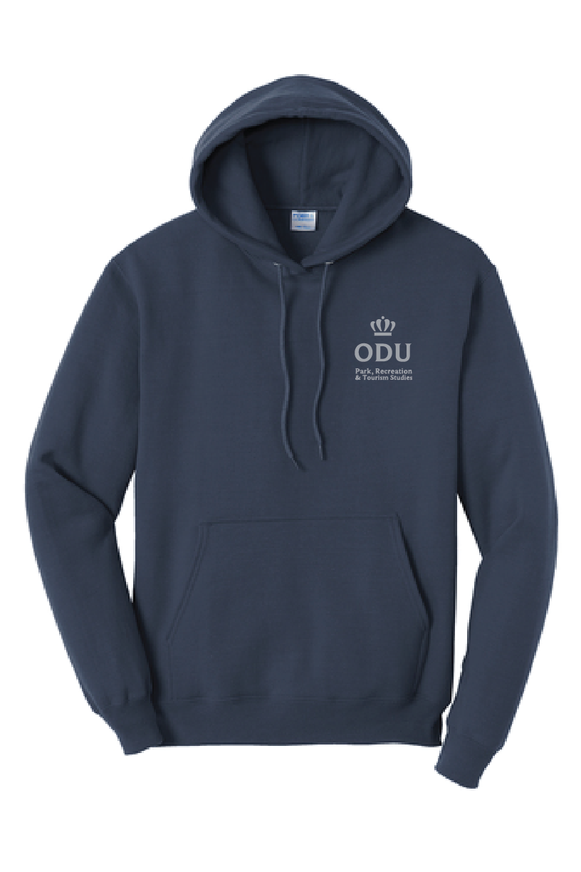 Fleece Pullover Hooded Sweatshirt / Navy / ODU Park, Recreation & Tourism