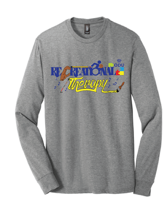 Recreational Therapy  Long Sleeve Softstyle Tee / Grey Frost / ODU Park, Recreation & Tourism