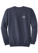 Fleece Crewneck Sweatshirt / Heather Navy / ABRC Oyster Roast