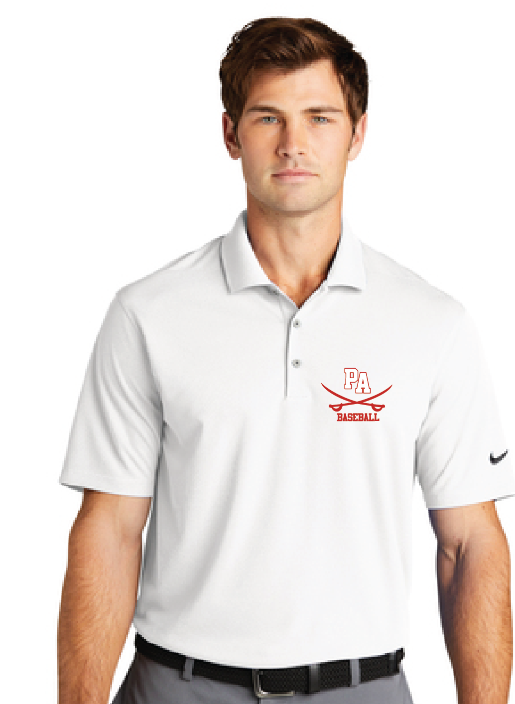 Nike Dri-FIT Micro Pique Polo / White / Princess Anne High School Baseball