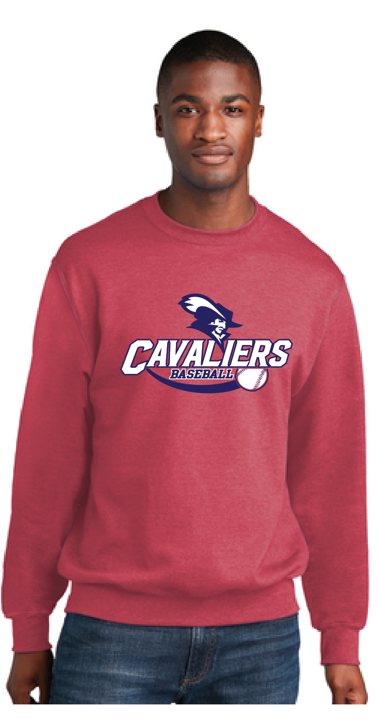 Core Fleece Crewneck Sweatshirt / Heather Red / Princess Anne High School Baseball