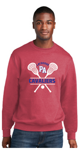 Core Fleece Crewneck Sweatshirt / Heather Red / Princess Anne High School Lacrosse