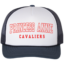 Foam Trucker Cap / White/Navy / Princess Anne High School Lacrosse